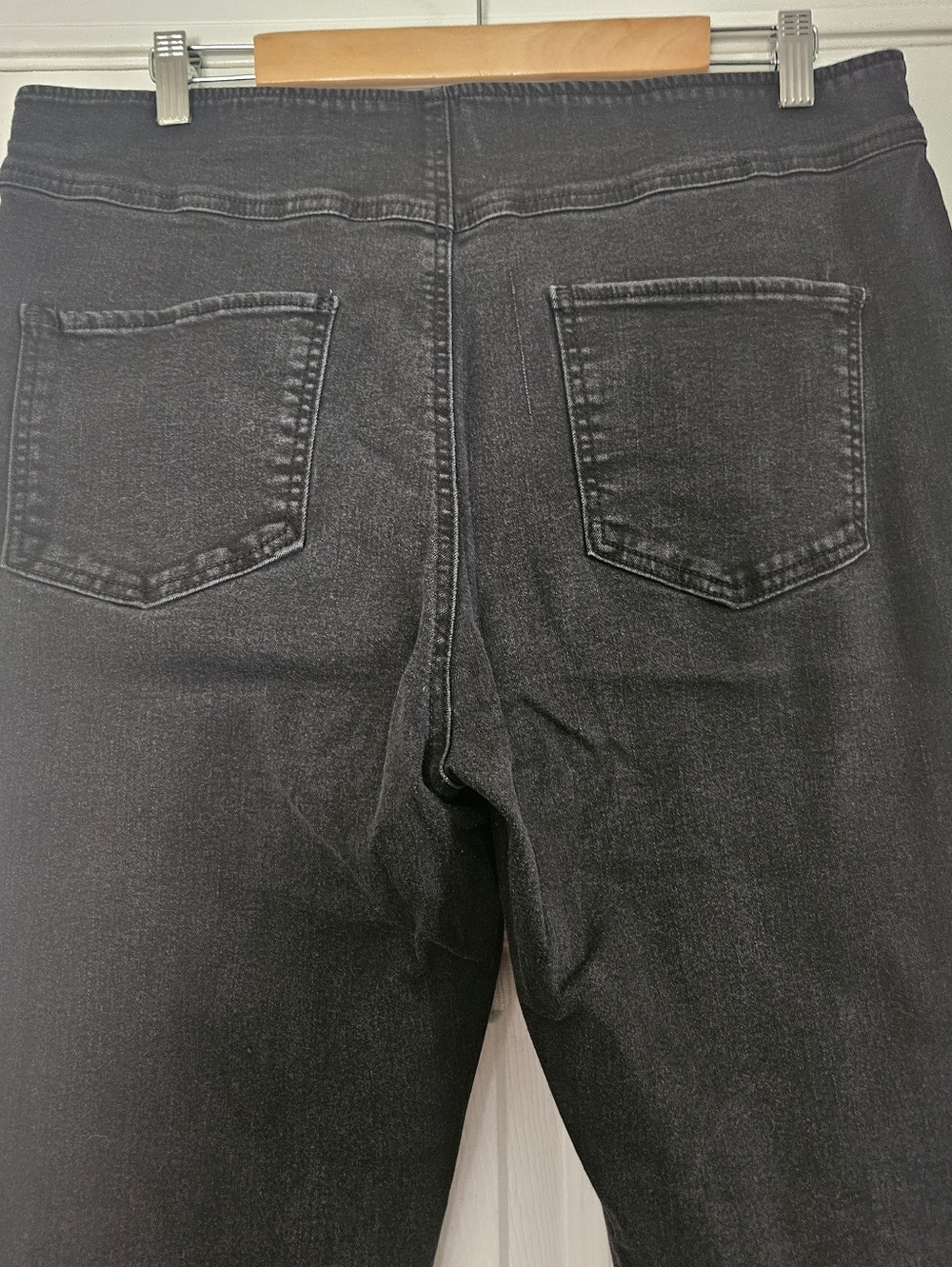 Black Flared Stretch Jeans - Classic Flare Leg 15-17 - Picture 6 of 7